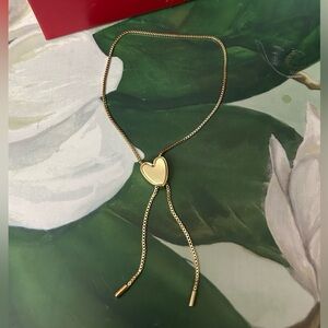 Gold Plated Heart Bolo Bracelet